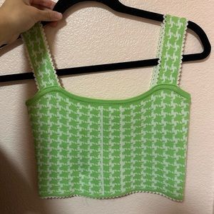 Beginning Boutique Jaycee Gingham Crop Top